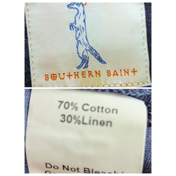 Southern Saint Blue Collar adjustable arm length romper  Sz S - Picture 3 of 9